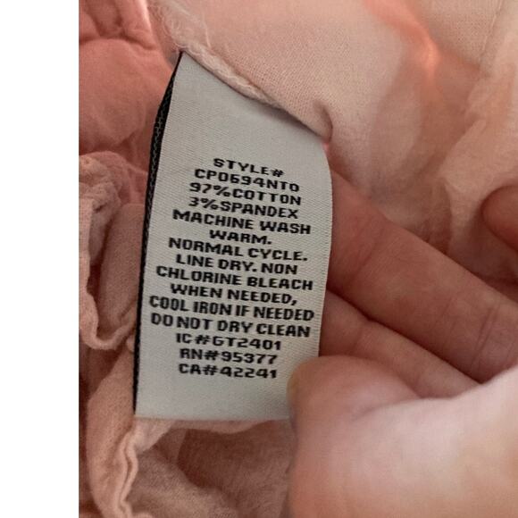 Sanctuary Cargo Pants 27 Small Ankle Taper Chino Stretch Pocket Zip Light Pink - Picture 8 of 15